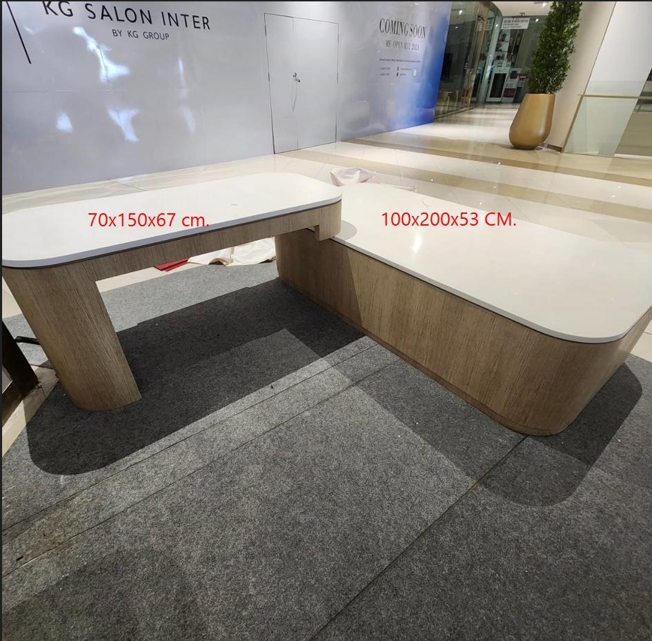 ชุดโต๊ะ วางสินค้า อเนคประสงค์ งานห้าง มือสอง 100x200x53cm / 70x150x67cm