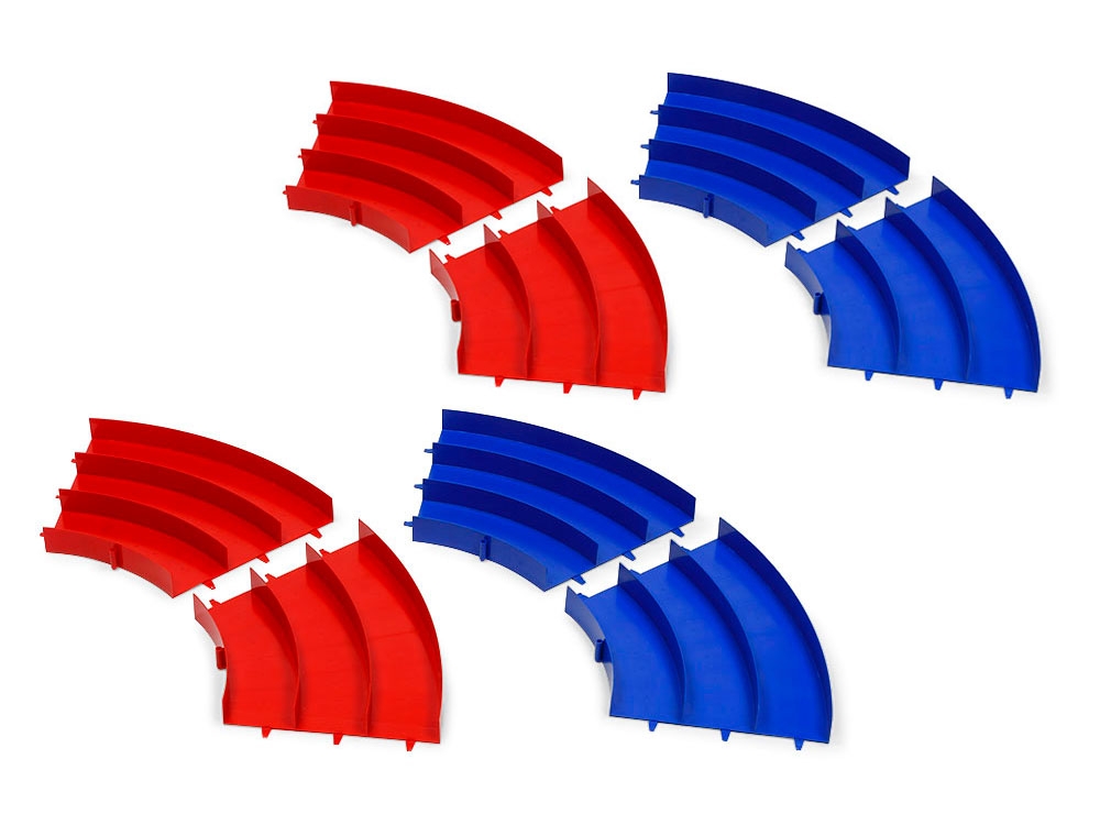 Japan Cup Junior Circuit Curve Section (Blue/Red 4Pcs.each)