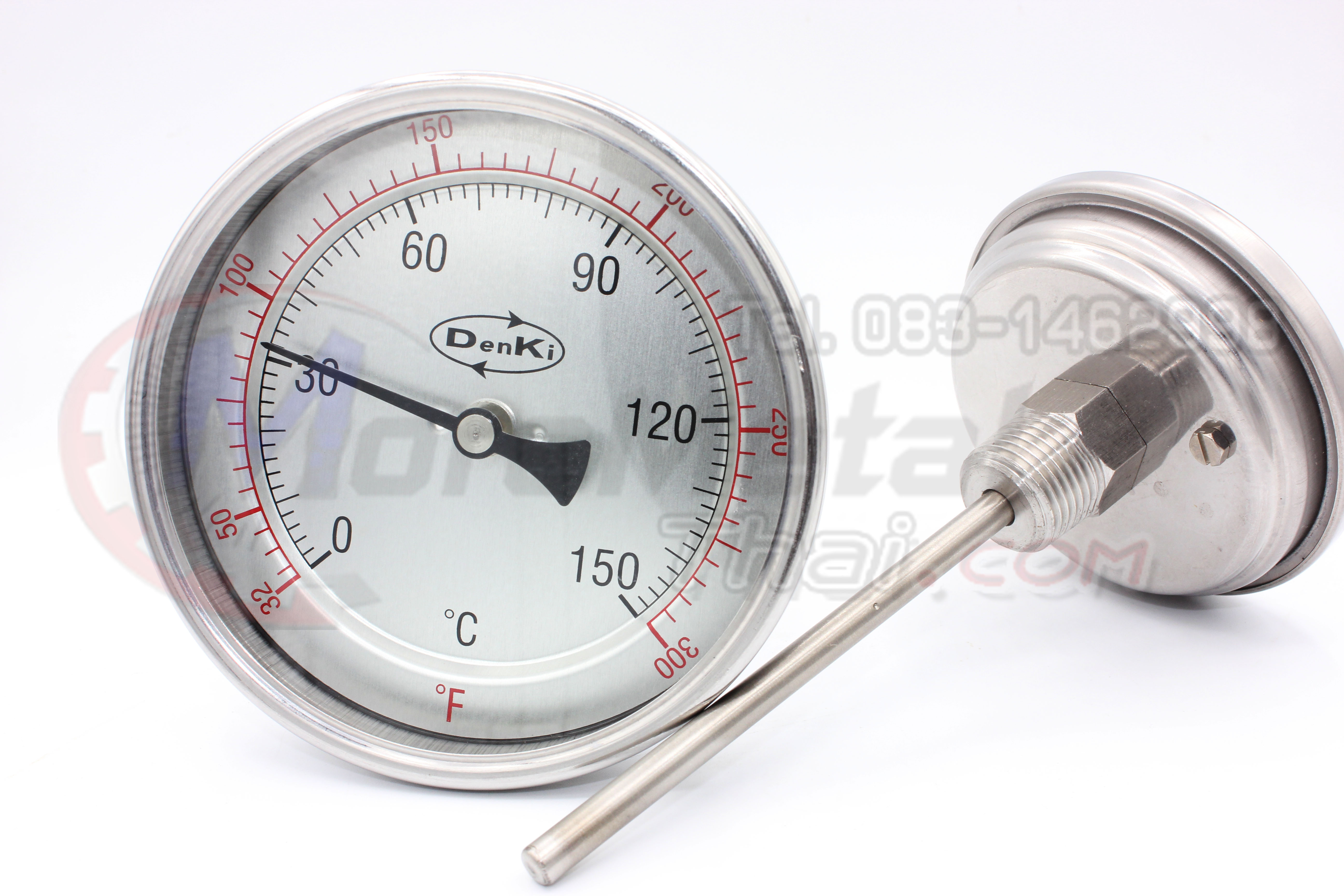 DENKI Thermometer Gauge Back (แบบออกหลัง)