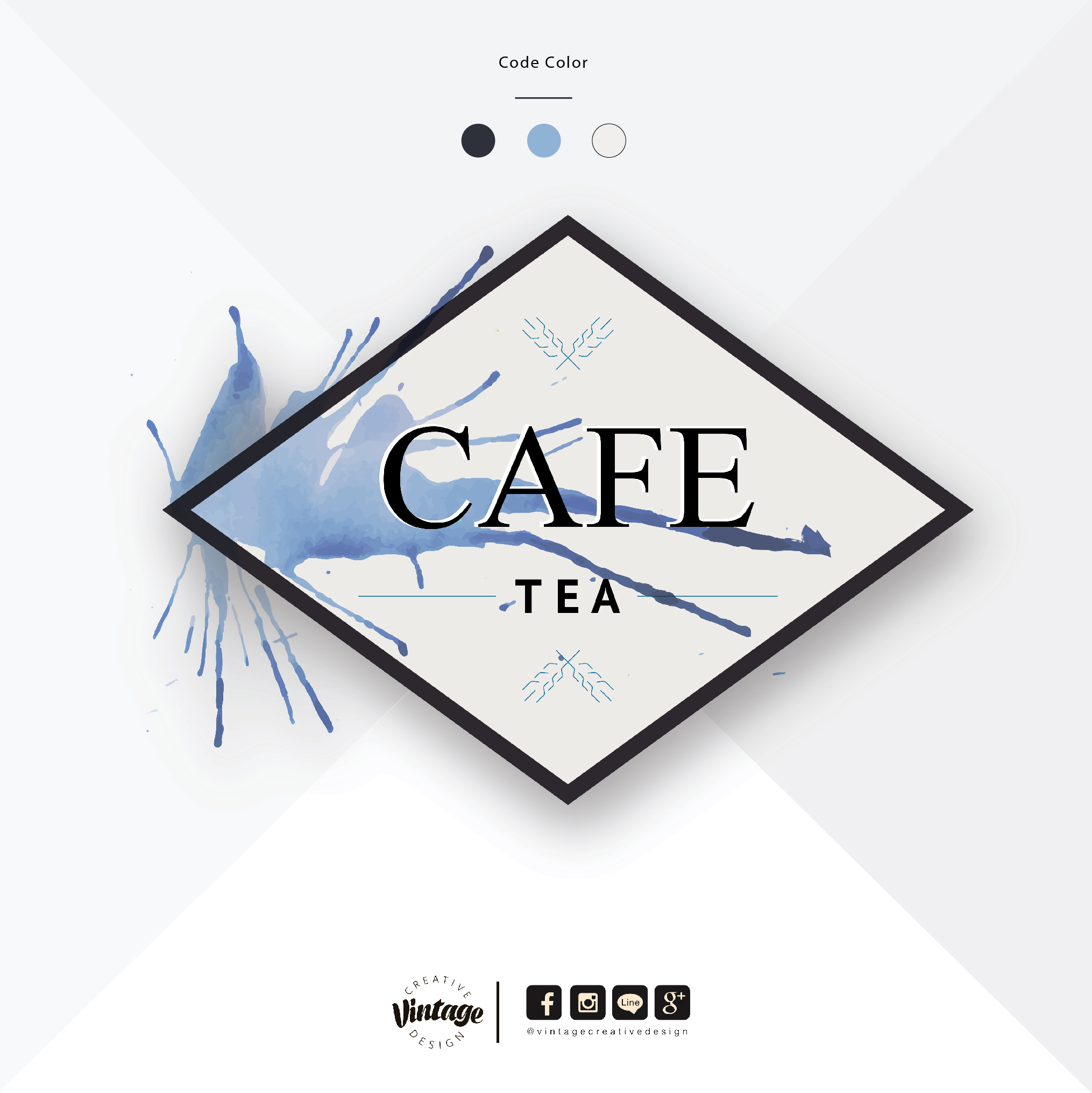 ออกแบบโลโก้ ร้านcafe tea ร้านชา/กาแฟ
