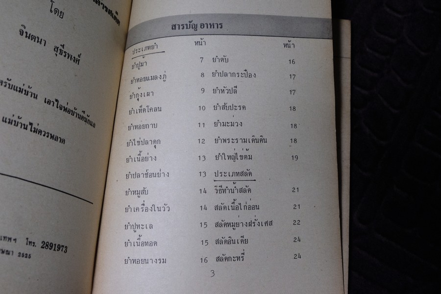 ตำราทำอาหาร เเกล้มเหล้ารสเด็ด โดย จินตนา สุธีรพงศ์ ปี 2525 (เล่มเล็ก)