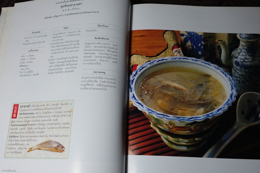 อาหารเครื่องยาจีน หลักโภชนาการ พร้อมสูตรอาหารอายุวัฒนะ ปกเเข็ง ปี 2541