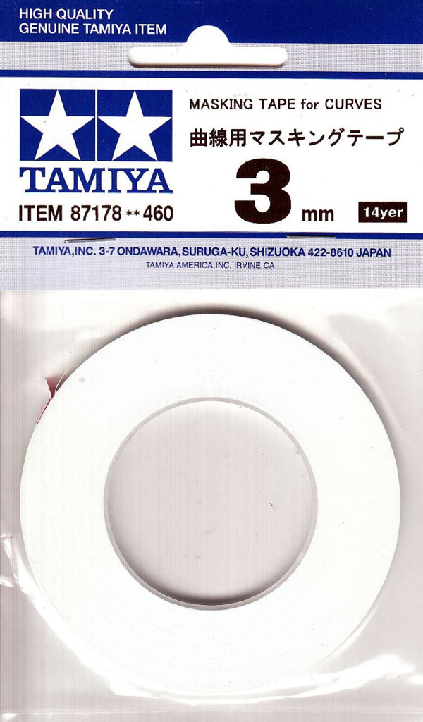 Tamiya Masking Tape for Curves 3 mm.