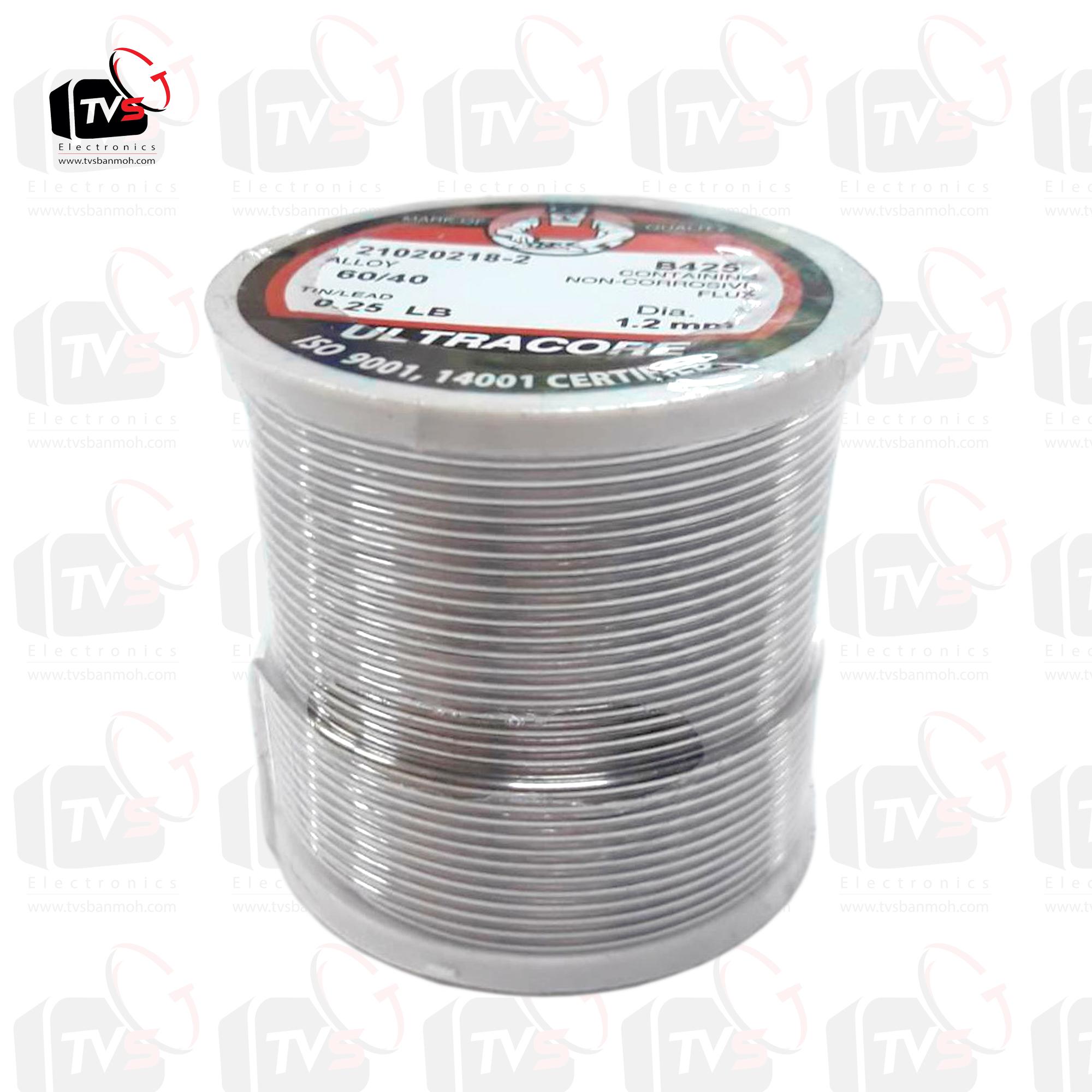 ULTRACORE แท้ ตะกั่วบัดกรีแบบม้วน ขนาดเส้น 1.2mm น้ำหนัก 0.25ปอนด์