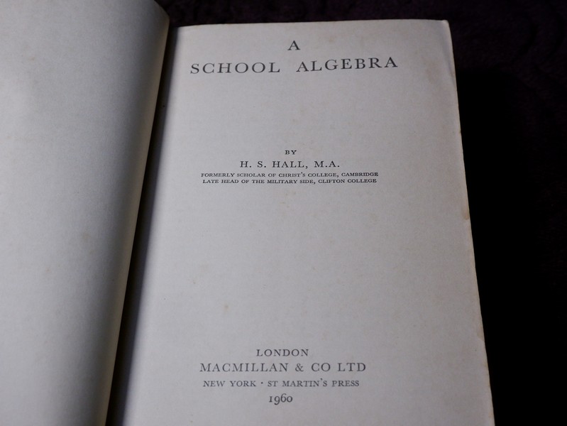 A School Algebra Part 1,2,3 with answer by H.S.HALL ปกแข็ง