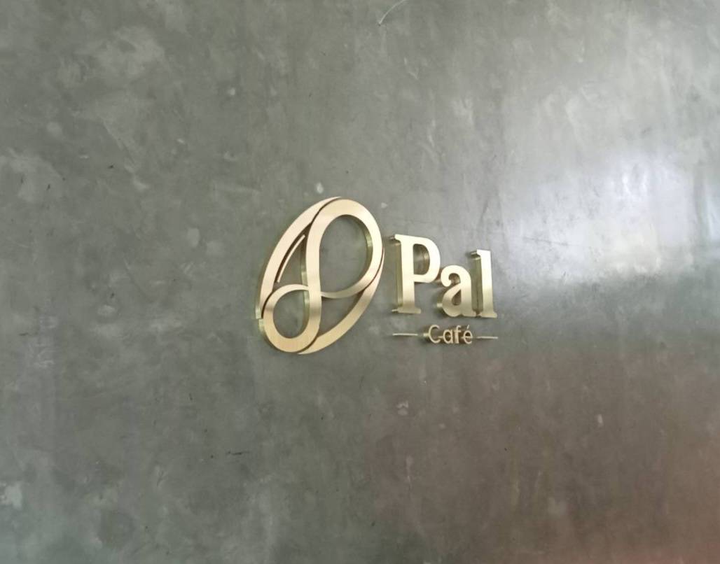 งานติดตั้งป้าย อักษรสแตนเลสหน้าทองแฮร์ไลน์ ป้ายร้านคาเฟ่ ชัยนาท