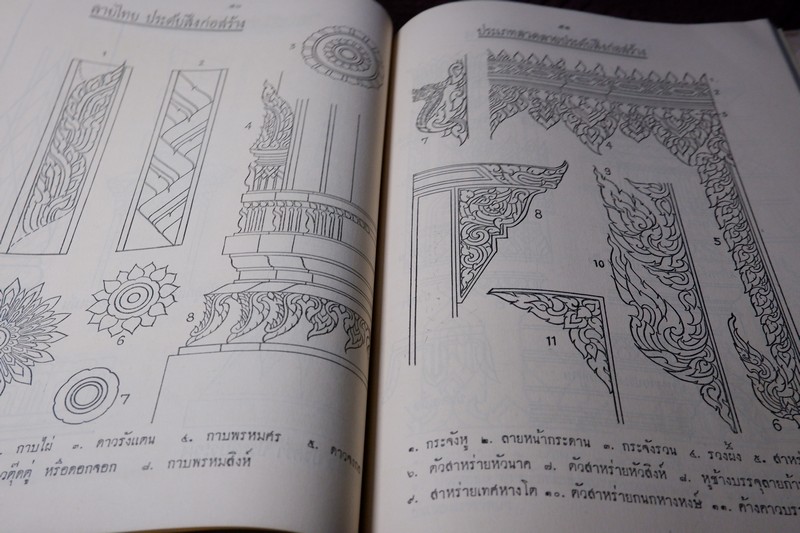 ศึกษาศิลป ลายไทย โดย มานะ ทองสอดแสง ปกแข็ง ปี 2506
