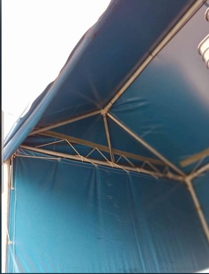 เต้นผ้าใบพร้อมโครง กวา้ง 2 เมตร สุง 3.70 เมตร ยาว 6เมตร มือสอง