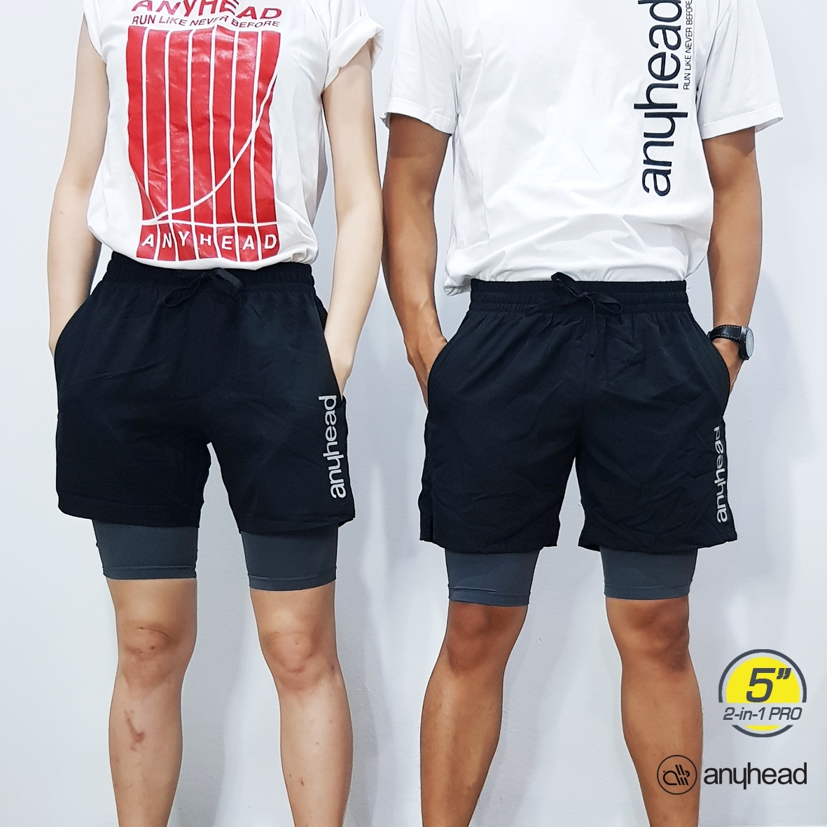 กางเกง 2 ชั้น รุ่น 2 in 1 - Pro กระชับกล้ามเนื้อ แบบยาว ( Long , 5" )