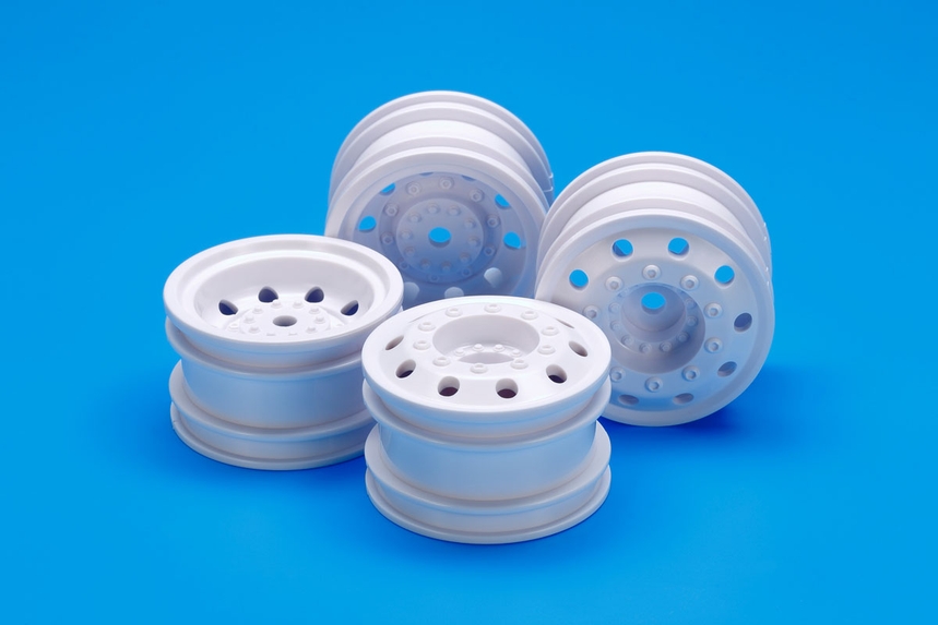 On Road Racing Truck Wheels (F/R 2pcs. each)(White)