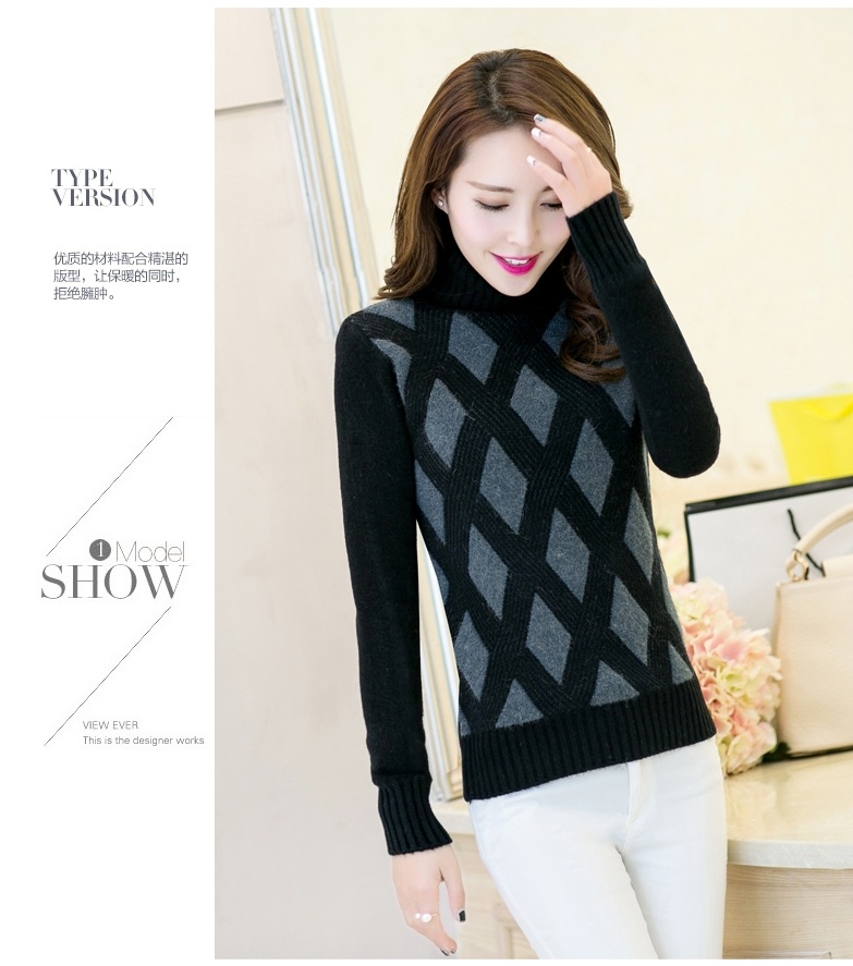 พรีออเดอร์ - เสื้อไหมพรมแฟชั่น Pre - ST628 (สีดำ)