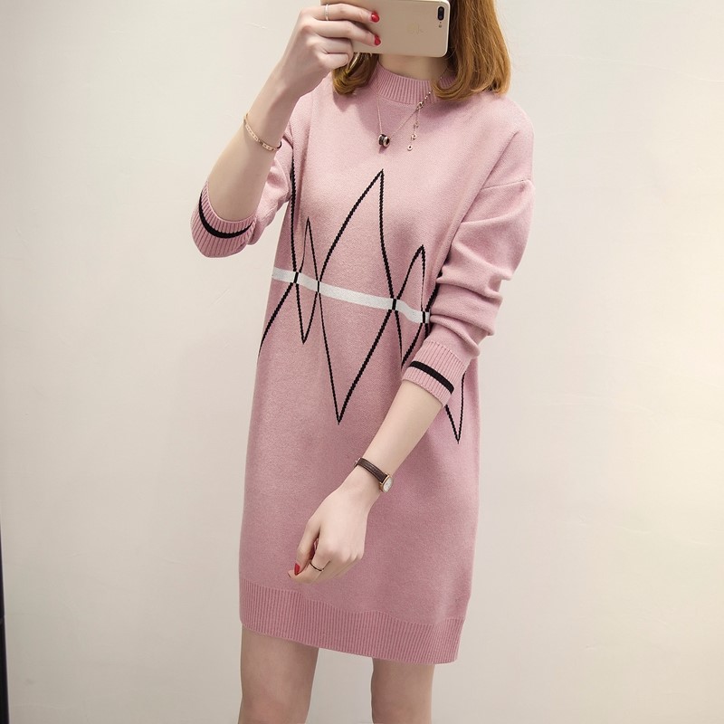 พรีออเดอร์ - เดรสไหมพรม Pre - DT161 (สีชมพู)