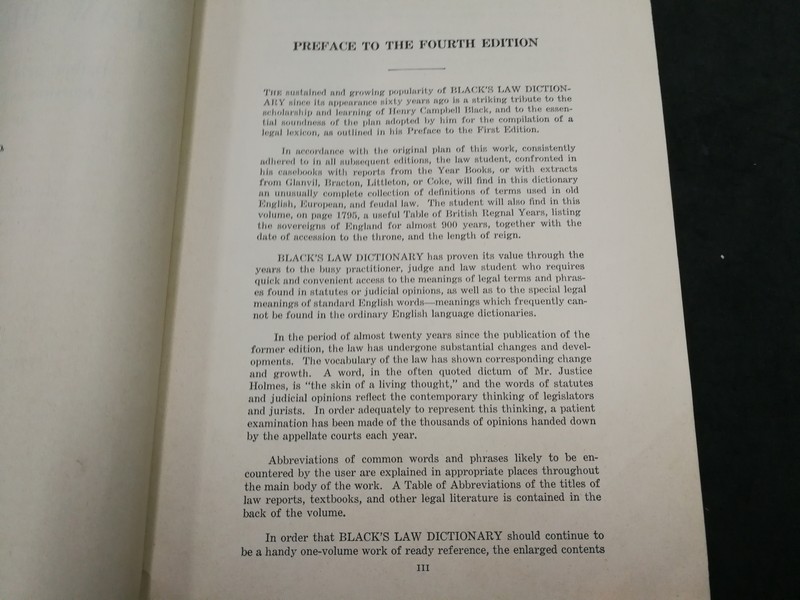 Black's Law Dictionary by Henry Cambell Black hardcopy copyright 1951 (พ.ศ.2494)