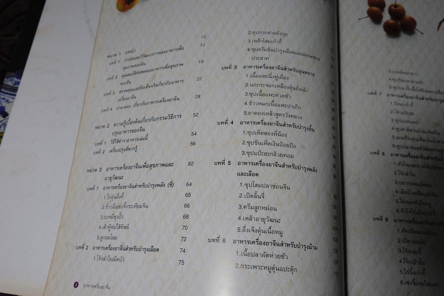 อาหารเครื่องยาจีน หลักโภชนาการ พร้อมสูตรอาหารอายุวัฒนะ ปกเเข็ง ปี 2541