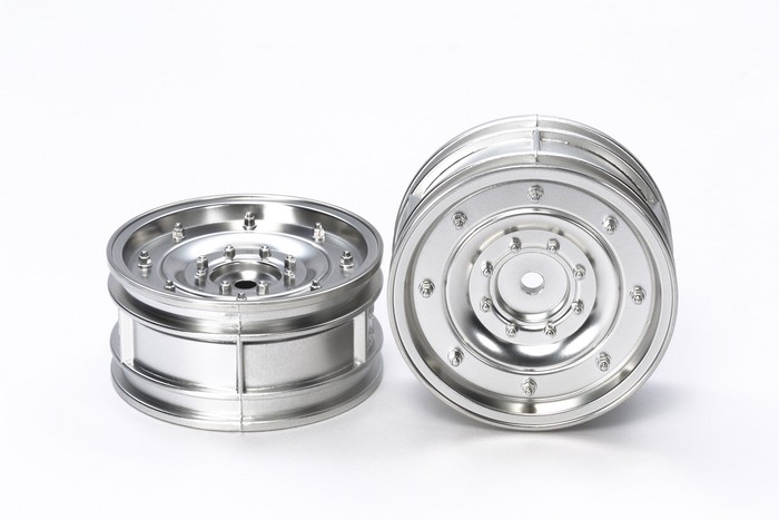 Matte Plated Silver Dish Wheels (26mm Width, Offset +4).