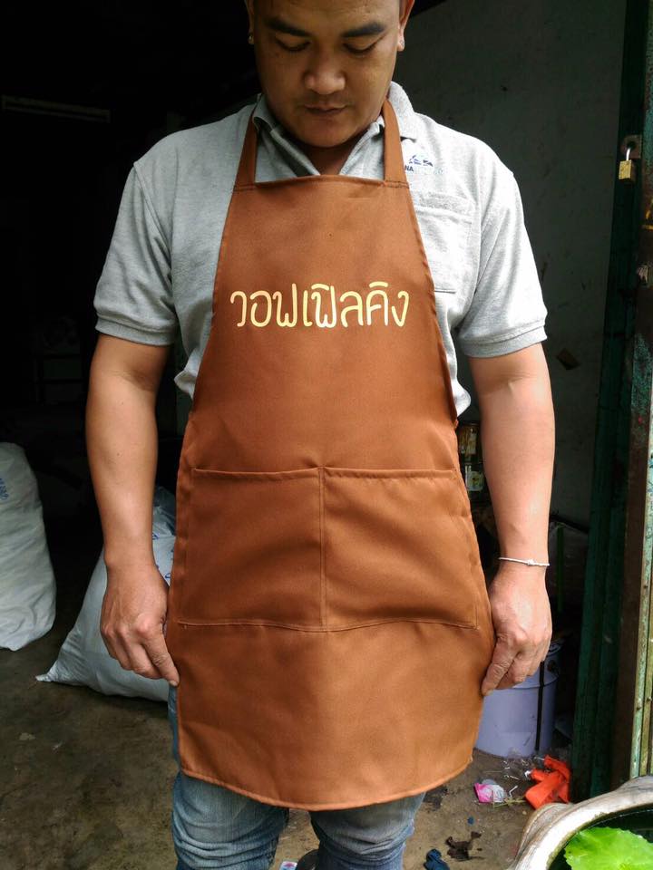 ผ้ากันเปื้อน ผ้ากันเปื้อนแม่ค้า เอี๊ยมแม่ค้า 30 บาท มีทั้งผ้าโซล่อนและผ้าโทเร