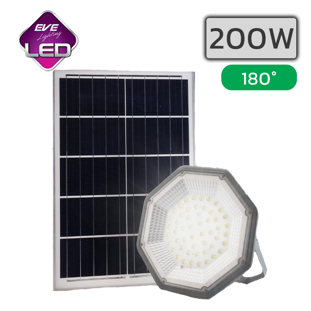 โคมโซล่าเซลล์ ไฮเบย์ EVE LED 200W