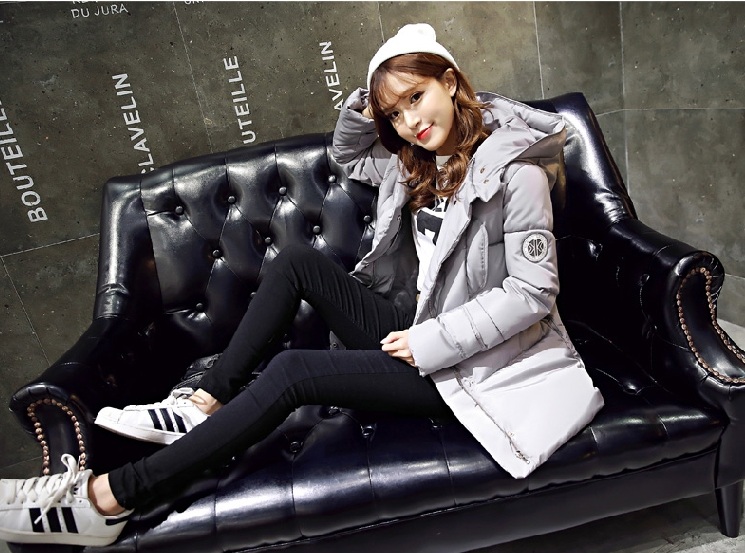 พรีออเดอร์ - เสื้อกันหนาวสไตล์เกาหลีบุนวม Pre - CT725 (สีเทา)