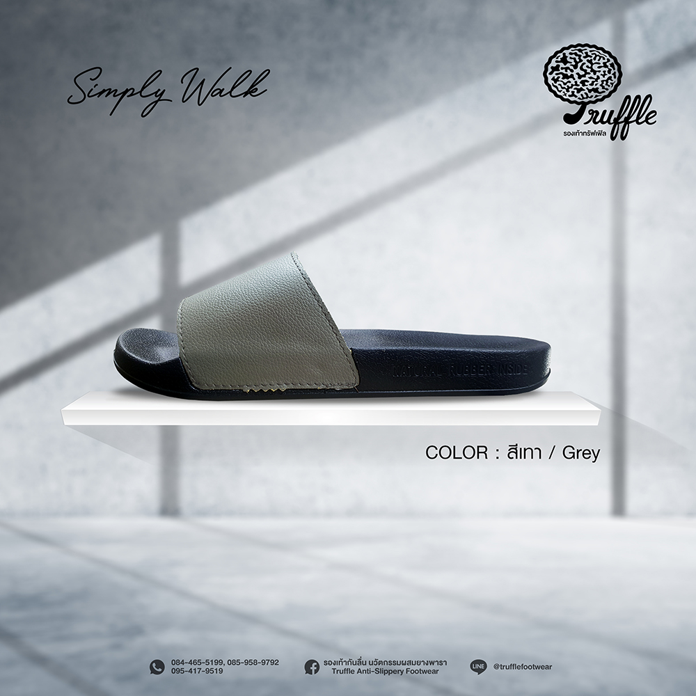 รองเท้าแตะทรัฟเฟิล รุ่น Simply Walk สีเทา