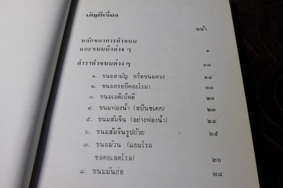 ตำราทำขนม สำหรับเลี้ยงน้ำชา เเละขนมปังปรุงต่างๆ ม.จ.สิบพันพารเสนอ โสณกุล ปกเเข็ง