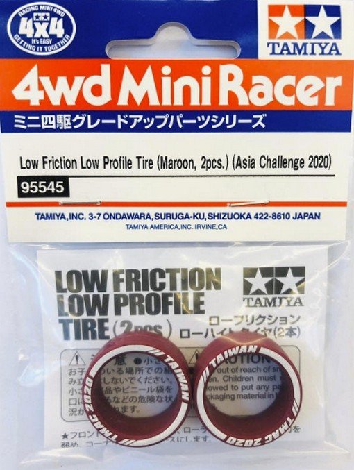 Low Friction Low Profile Tire (Maroon, 2pcs.) (Asia Challenge 2020)