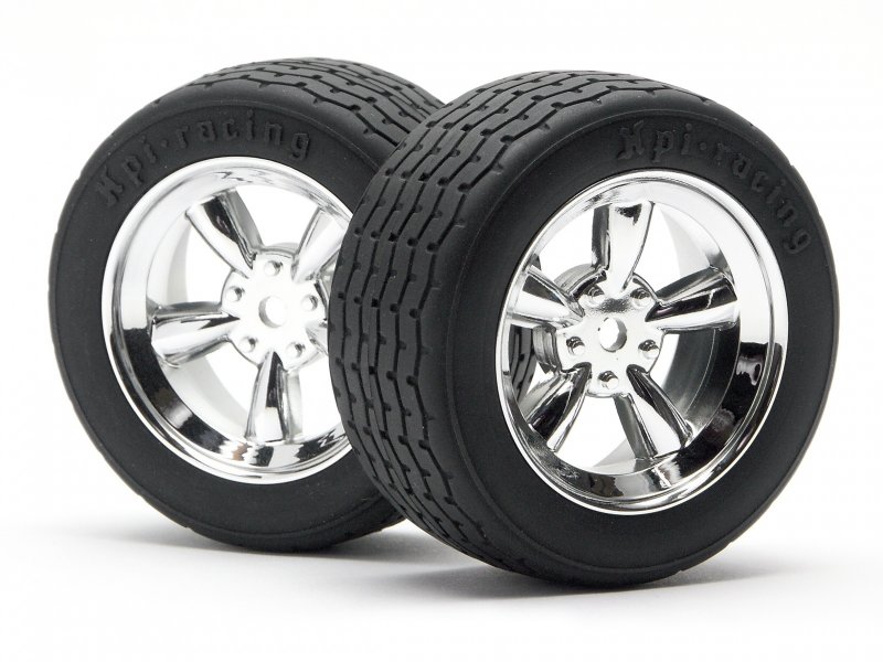 Vintage 5 Spoke Wheel 26mm Shiny Chrome (0mm Offset).