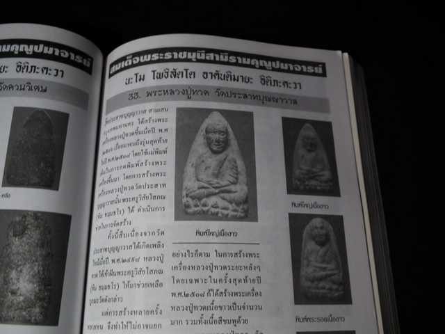 หนังสือที่ระลึกผู้สั่งจอง หลวงปู่ทวดรุ่นพุทธคุณกุญชร (รุ่นประวัติศาสตร์เนื้อว่านผสมผงงาช้าง) มีรายละเอียดพระเครื่องที่ออกวัดต่างๆด้วย ปี 2541