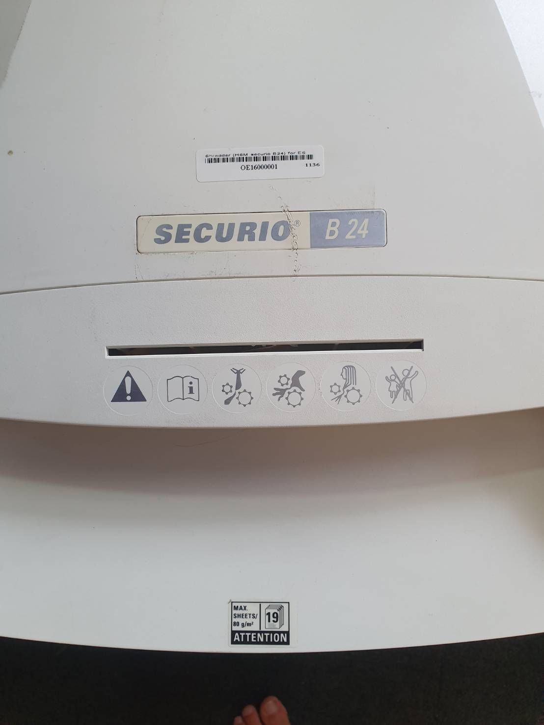 เครื่องทำลายเอกสาร HSM SECURIO B24 (3.9 mm) มือสอง