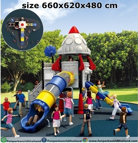 เครื่องเล่นสนามกลางแจ้ง size 660x620x480 cm