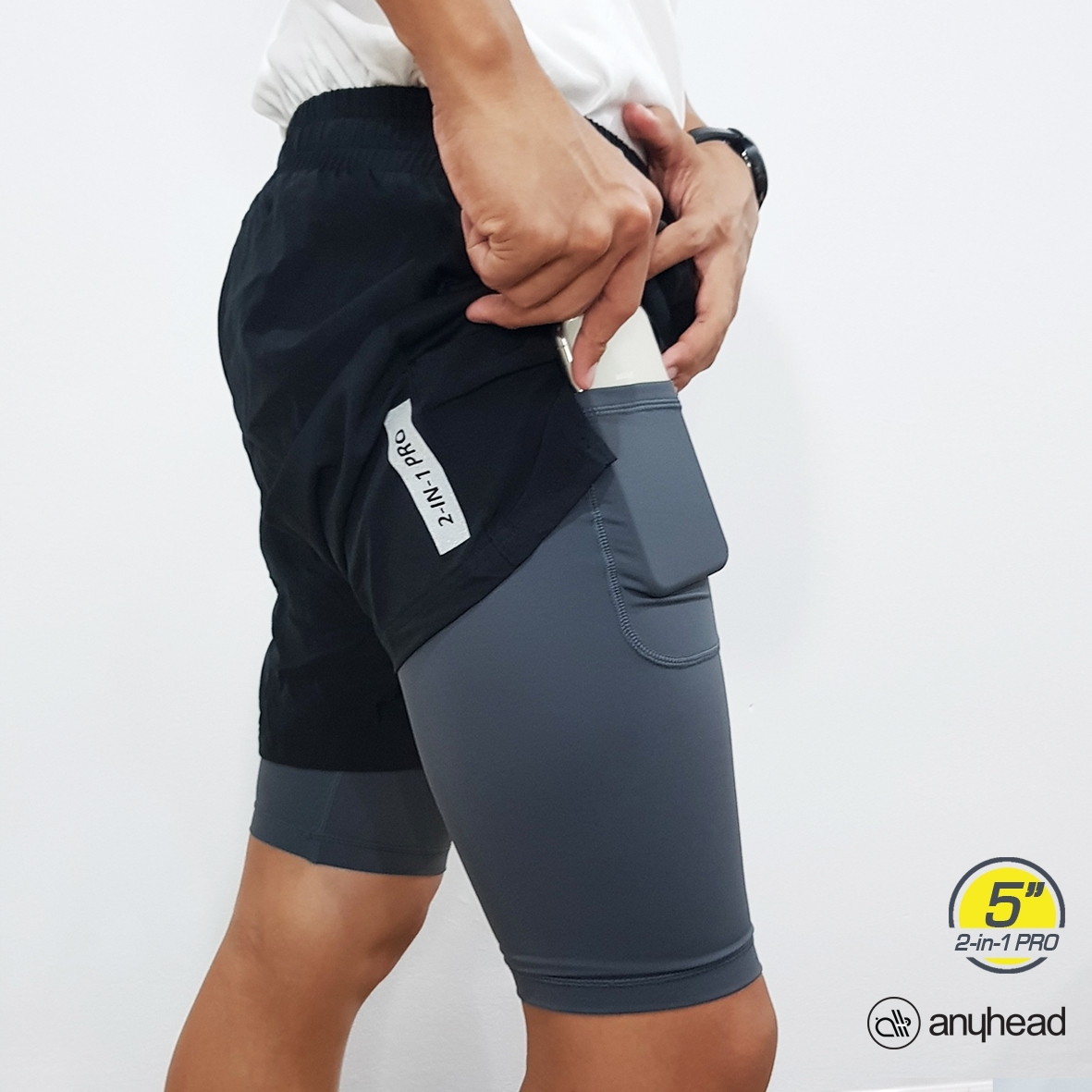 กางเกง 2 ชั้น รุ่น 2 in 1 - Pro กระชับกล้ามเนื้อ แบบยาว ( Long , 5" )