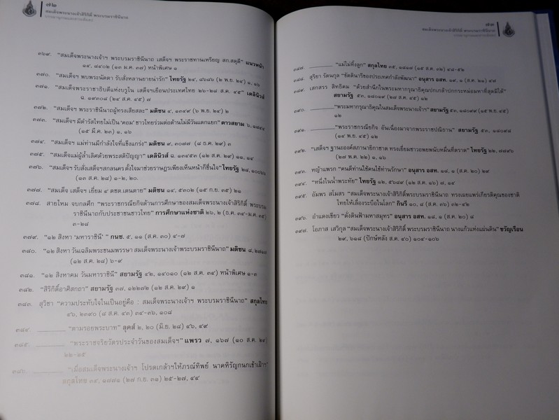 สมเด็จพระนางเจ้าสิริกิติ์ พระบรมราชินีนาถ บรรณานุกรมเเละสาระสังเขป โดย กรมศิลปากร ปกเเข็ง