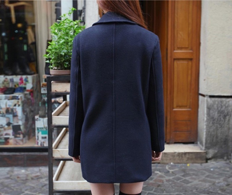 พร้อมส่ง - เสื้อโค้ทผ้าวูล CT111 (สีกรม)