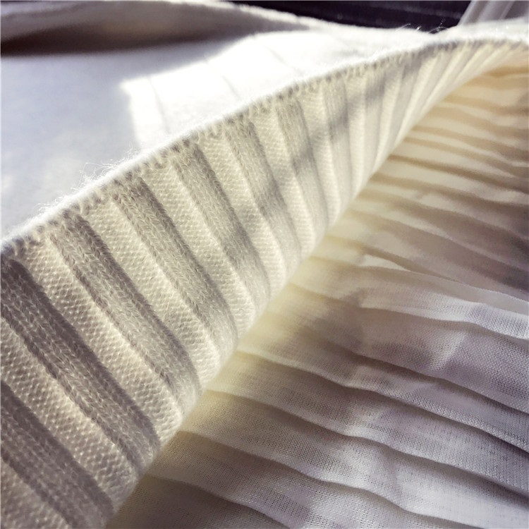 พร้อมส่ง - เดรสไหมพรม DT511 (สีขาว)