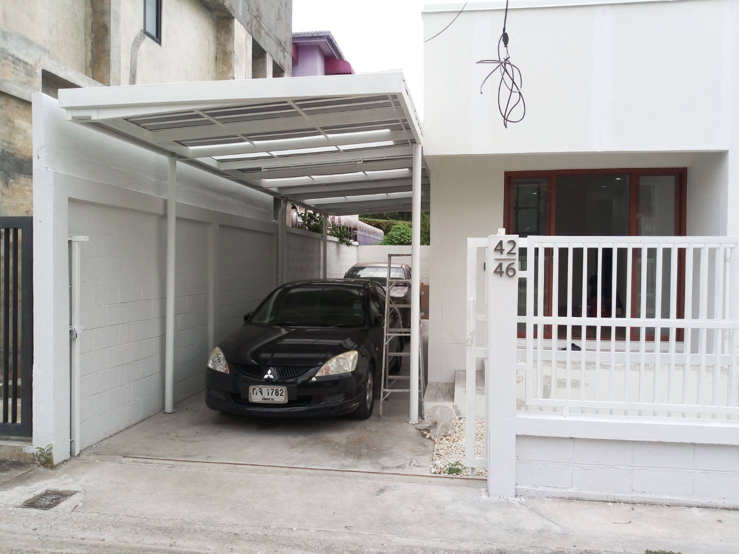 ป้ายบ้านเลขที่สแตนเลสยกขอบผลิตพร้อมติดตั้งที่ จตุจักร