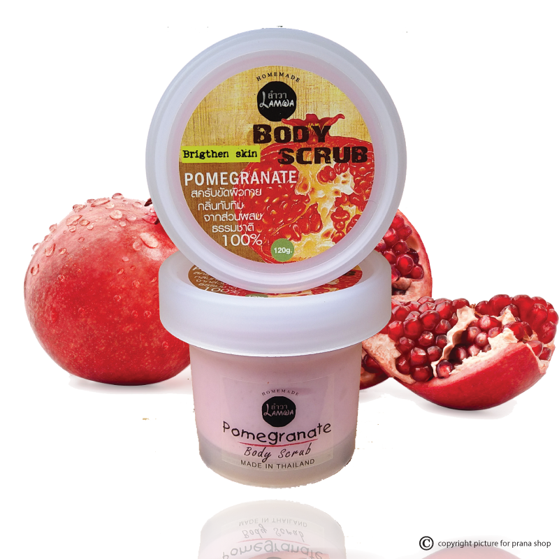 [ทับทิม] Pomegranate Cream Scrub ครีมสครับขัดบำรุงผิว จากส่วนผสมธรรมชาติ 120g.