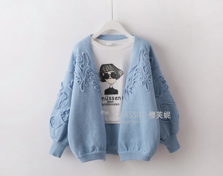 พรีออเดอร์ - เสื้อคาร์ดิแกนกันหนาว Pre - CT653 (สีฟ้า)