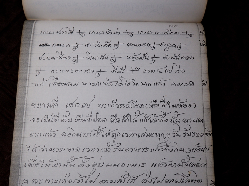 ตำรายาไทยเเผนโบราณ เขียนด้วยลายมือ เล่ม 1 ของ ลพ.อินทร์ เเละ พระอาจารย์นิยม วัดเขาตะเครา จ.เพชรบุรี (Pre-Order สอบถาม)