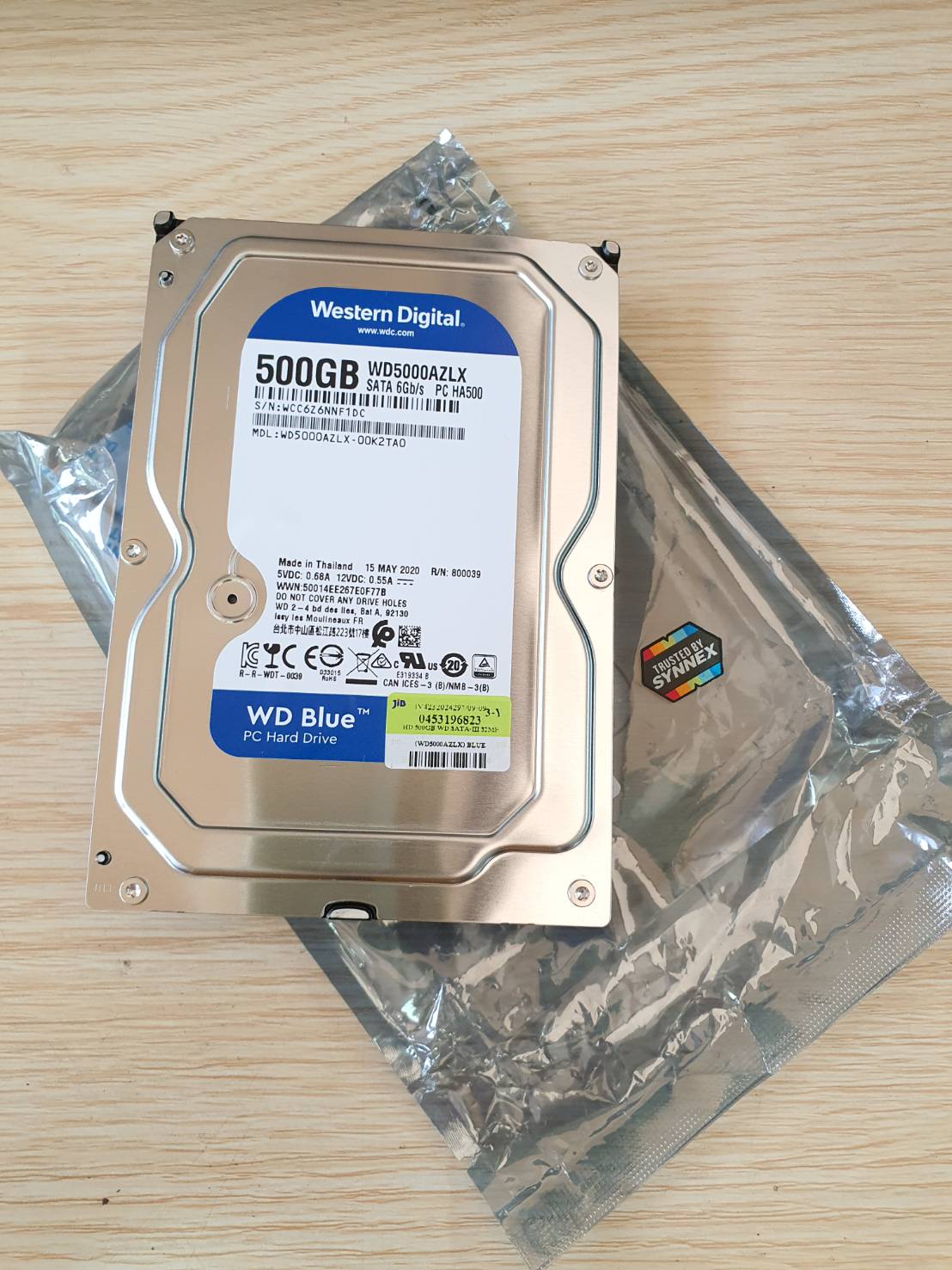 HDD 500 GB (ฮาร์ดดิสก์) WD BLUE มือสอง
