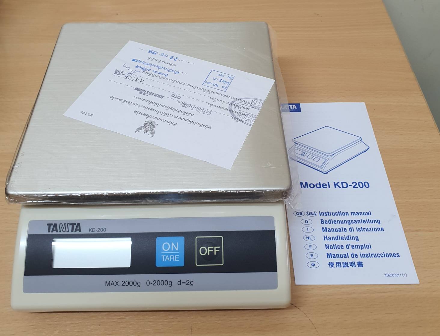 เครื่องชั่งดิจิตอลตั้งโต๊ะ 2000g ความละเอียด 2g Weighing Scales KD-200 2000g /2g