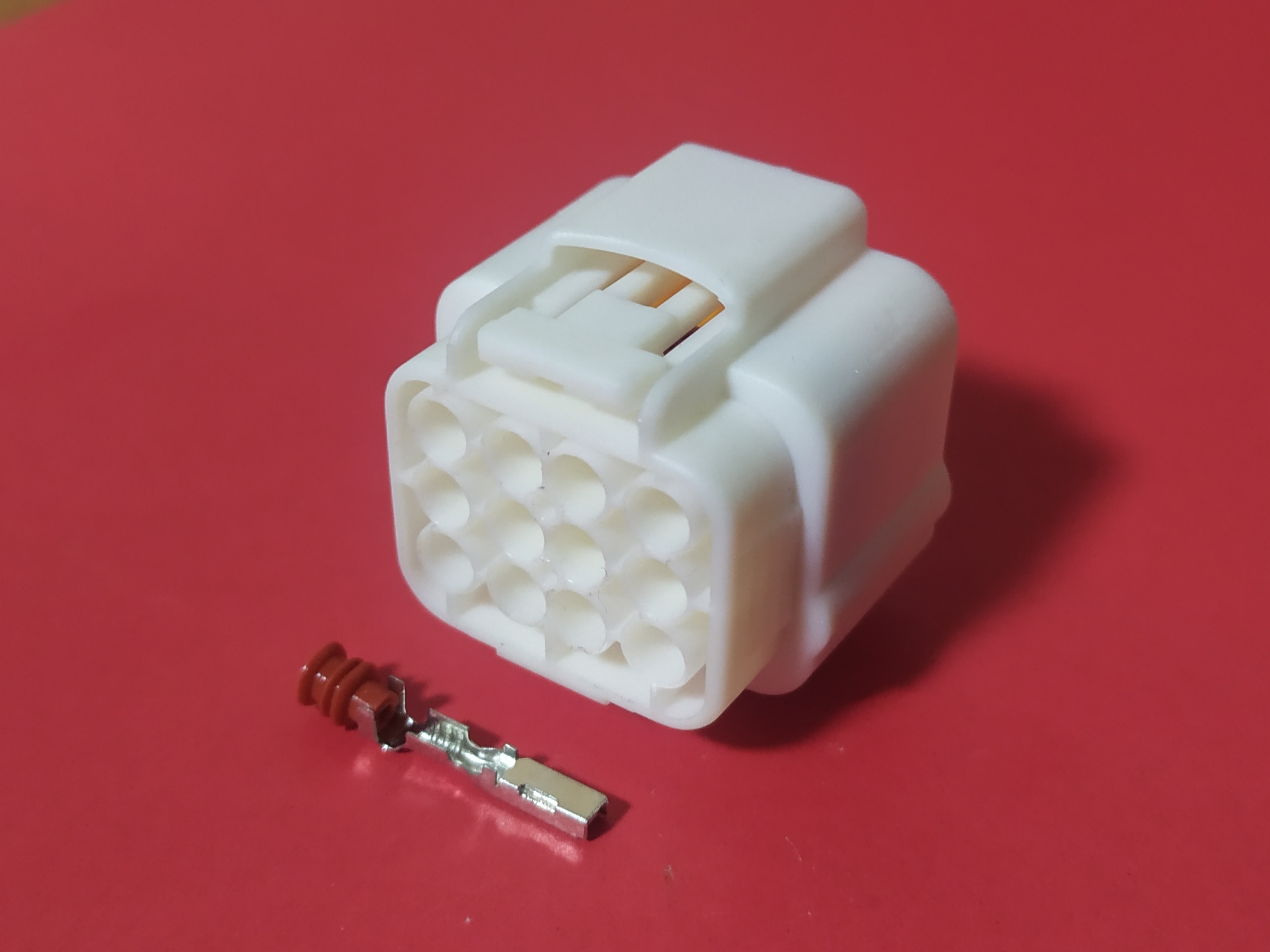 12 พิน ขาว/ส้ม #0152