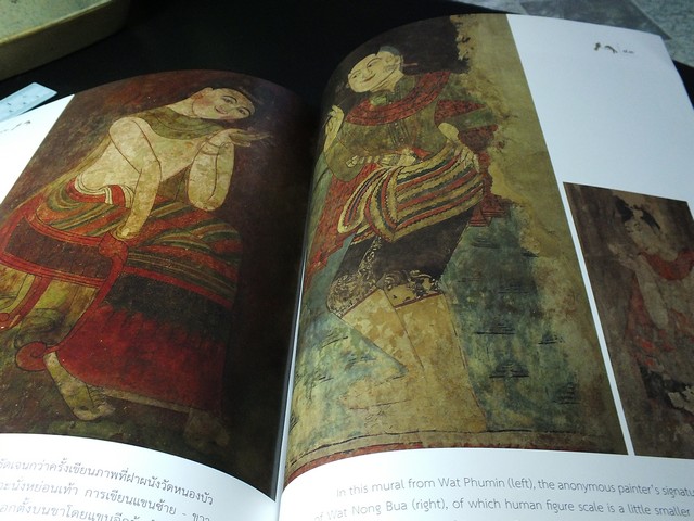 จิตรกรรมฝาผนัง วัดภูมินทร์-วัดหนองบัว โดย หอศิลป์ริมน่าน หนา 74 หน้า