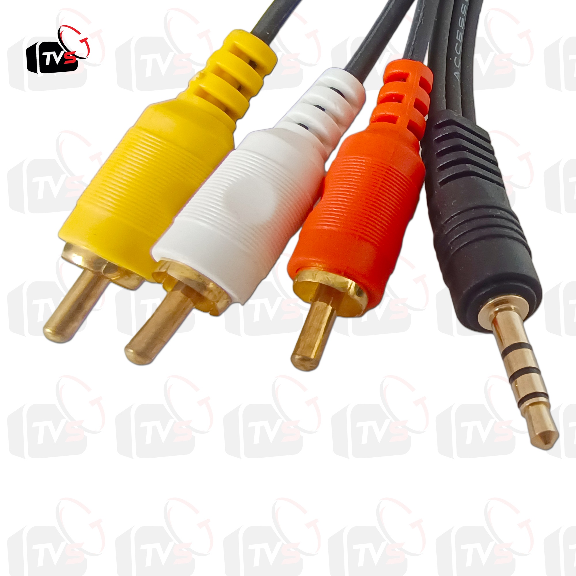 สาย AV 3.5mm to RCA 3 หัว (แดง-ขาว-เหลือง) ความยาว 1.5 เมตร สำหรับต่อทีวี เครื่องเล่น ดีวีดี กล้อง