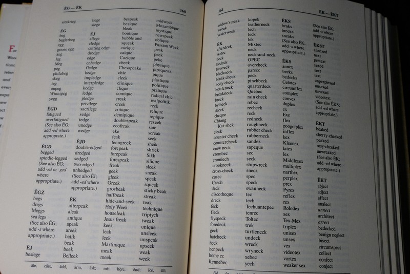 the complete rhyming dictionary by clement wood and ronald bogus