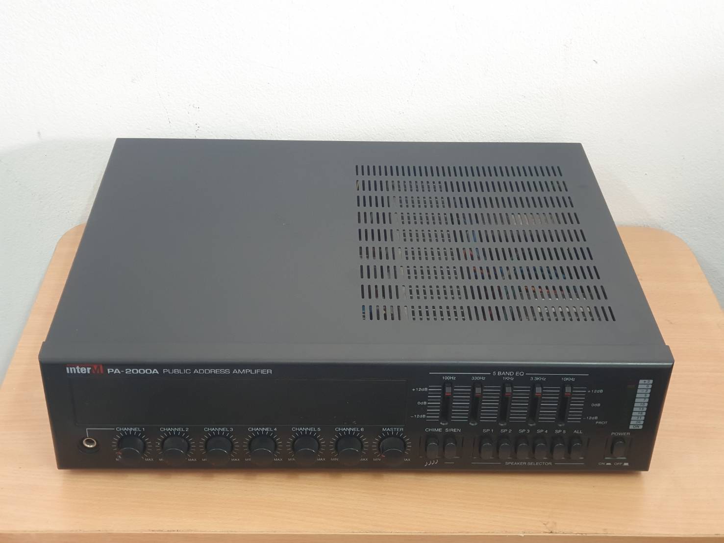 Inter-M PA-2000A เครื่องขยายเสียง 60W 5-Zone Mixer Amplifier , 6 Inputs, Power amp มือสอง