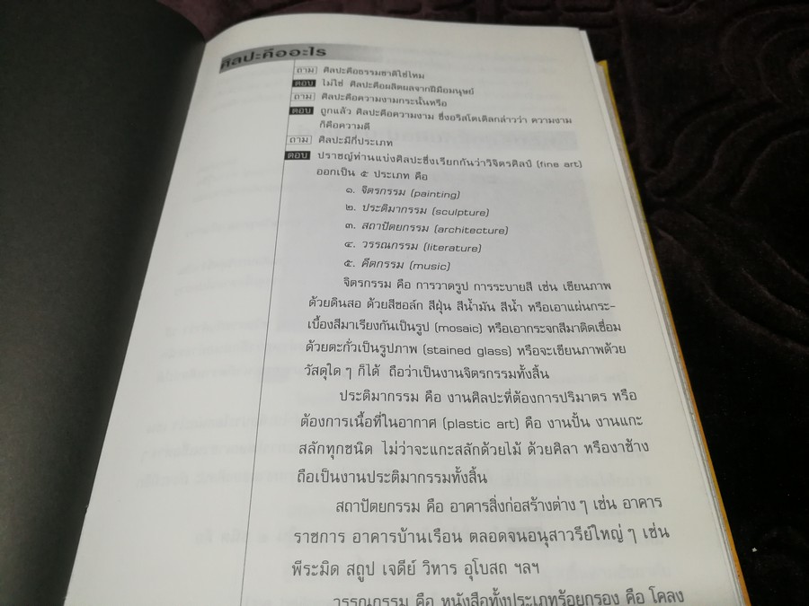 ถาม-ตอบ ศิลปะไทย โดย น.ณ ปากน้ำ (สนพ.สารคดี) หนา 343 หน้า พิมพ์ปี 2540
