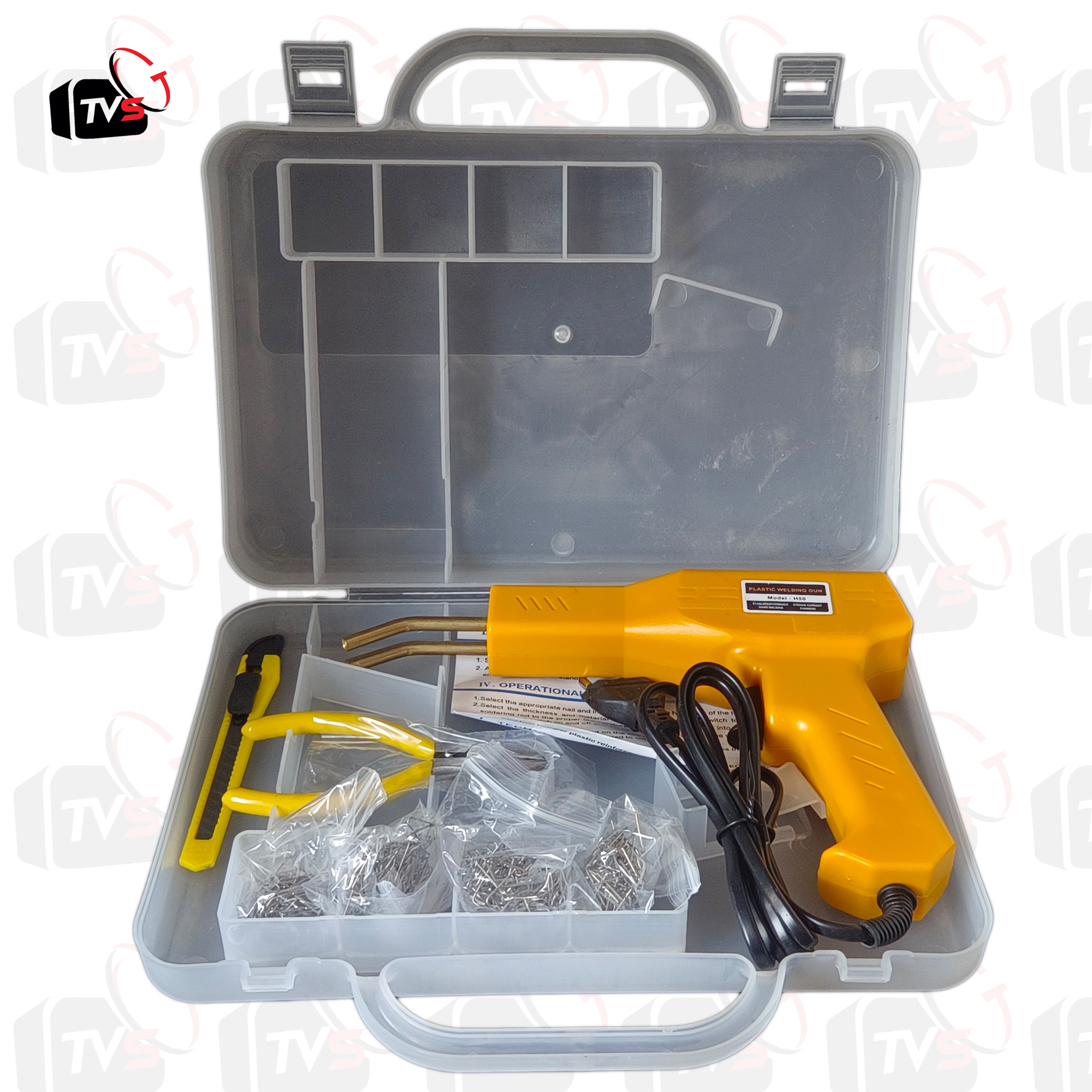 ชุดเครื่องเชื่อมพลาสติก Plastic Welding 50W พร้อม ลวด เชื่อมพลาสติก และ อุปกรณ์