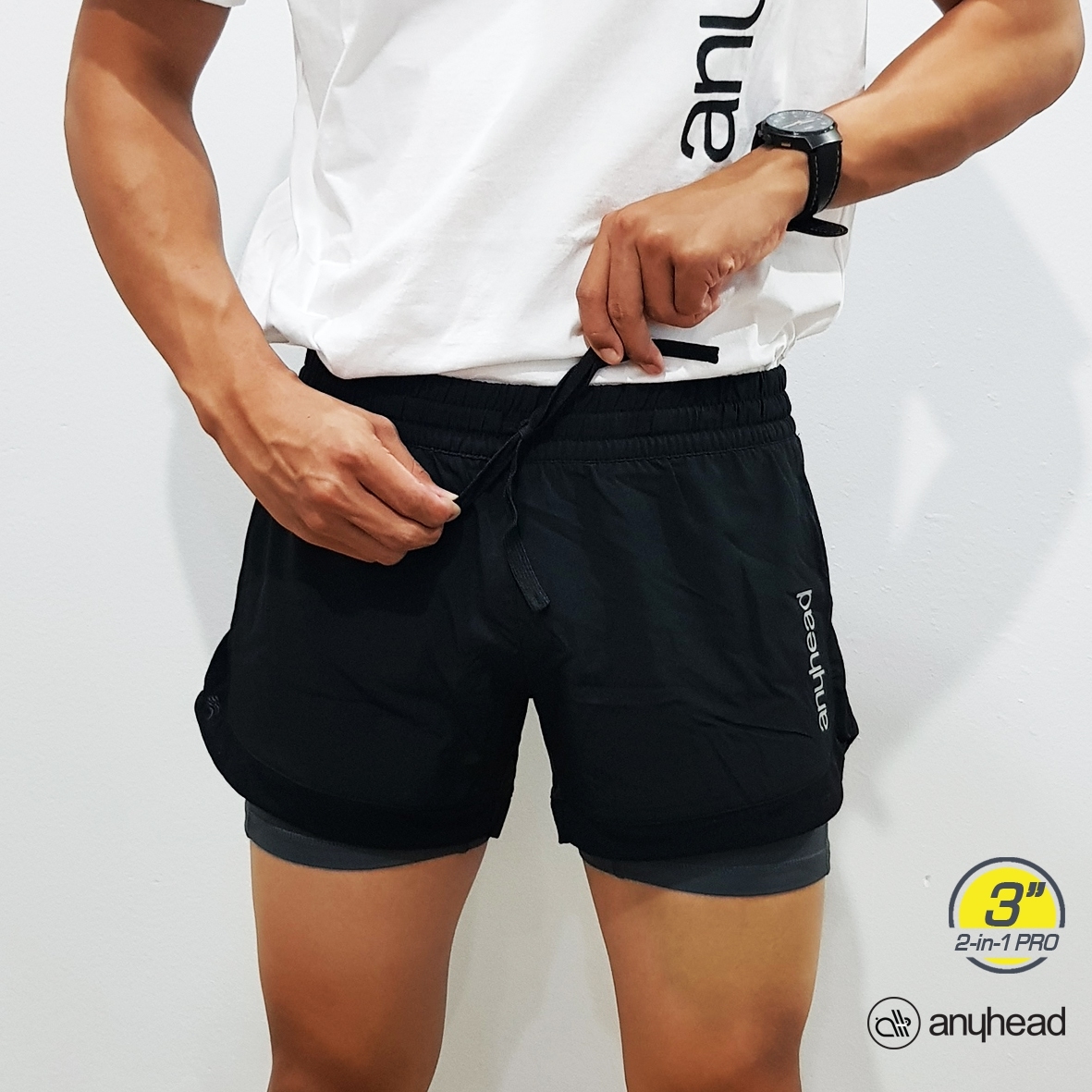 กางเกง 2 ชั้น รุ่น 2 in 1 Pro | กระชับกล้ามเนื้อ แบบสั้น ( Short , 3" )