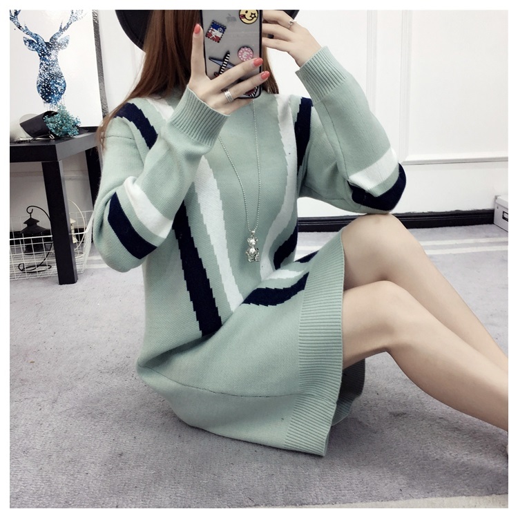 พรีออเดอร์ - เดรสไหมพรม Pre - DT135 (สีเขีียวมิ้น)