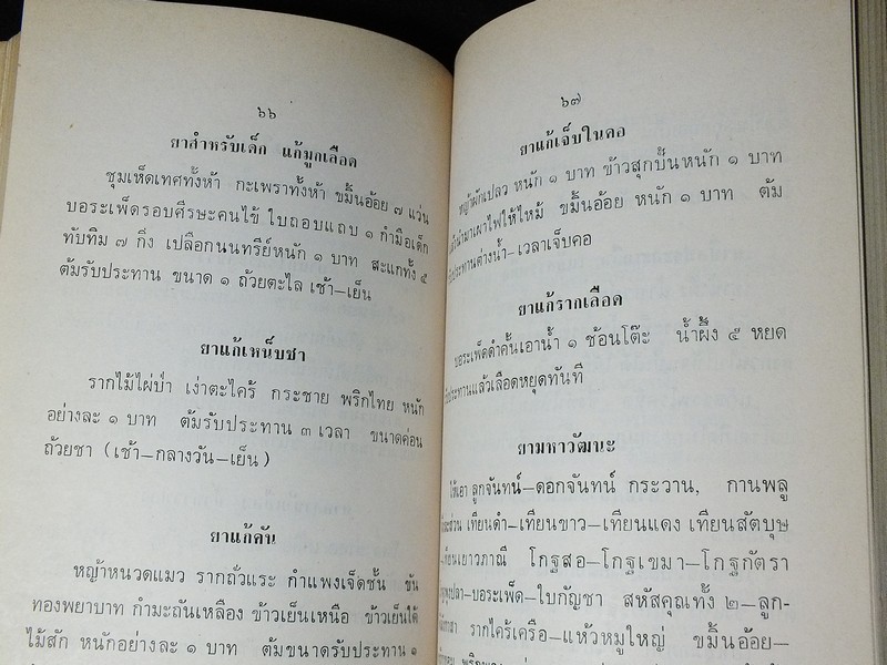 ตำรายาเเผนโบราณ เเละ ตำราการปรุงอาหาร รวบรวมโดย พล.อ.อ. นักรบ บิณษรี (อนุสรณ์ พลตรี ถวิล เกษตระทัต) ปี 2523