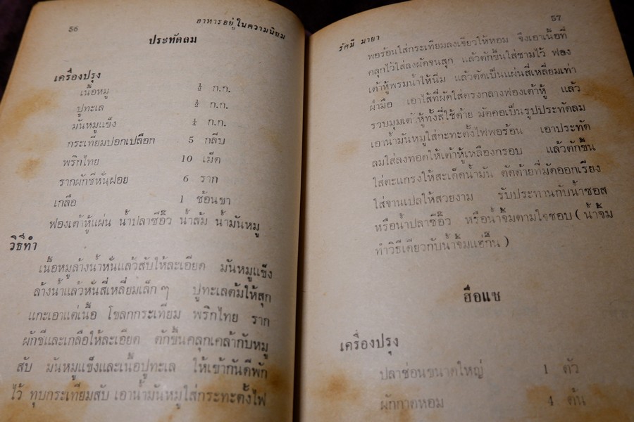 อาหารฉบับ ชนะประกวดเเละอยู่ในความนิยม โดย ประเสริฐ ประภาตะนันทน์ -รัศมีมายา ปกแข็ง ปี 2511